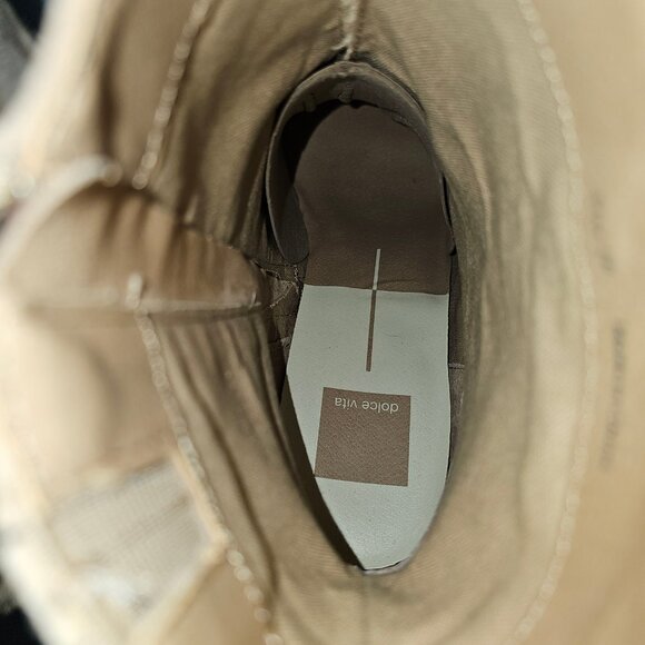 Dolce Vita Gracie Ankle Boot Womens 10 Taupe Suede Platform Block Heel Fall - Picture 12 of 15